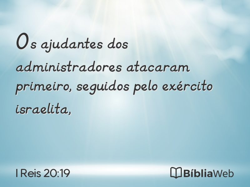 I Reis 20:19 em imagem para compartilhar