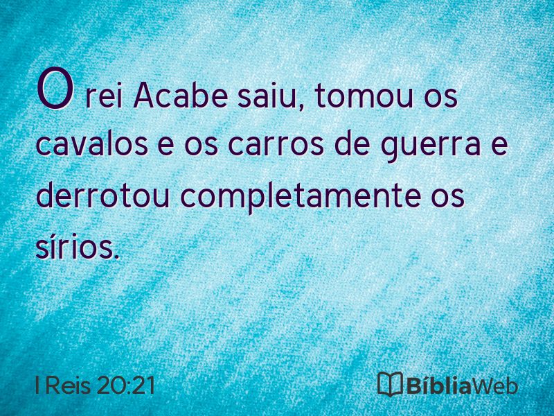I Reis 20:21 em imagem para compartilhar