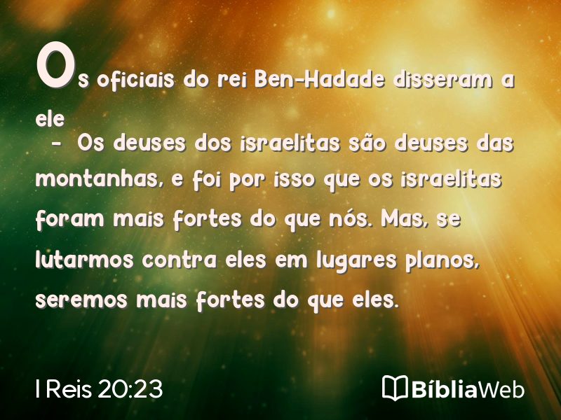 I Reis 20:23 em imagem para compartilhar