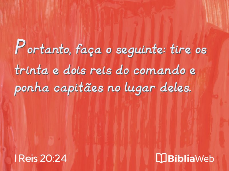 I Reis 20:24 em imagem para compartilhar