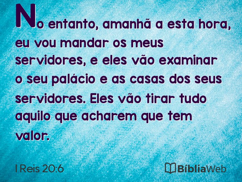 I Reis 20:6 em imagem para compartilhar