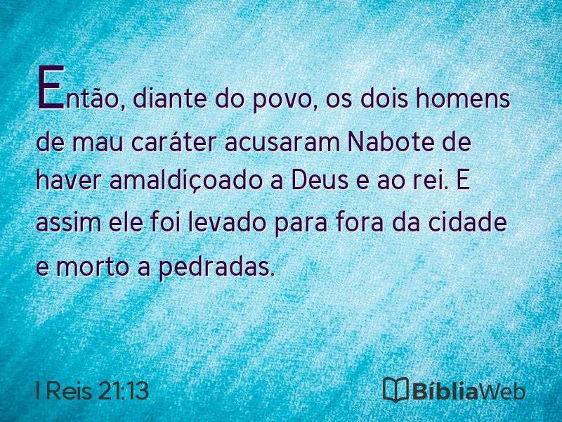 I Reis 21:13 em imagem para compartilhar