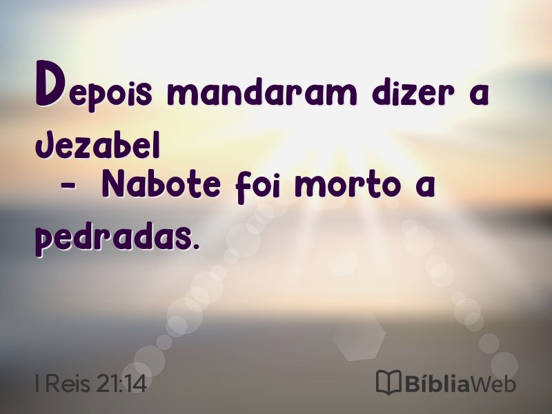 I Reis 21:14 em imagem para compartilhar