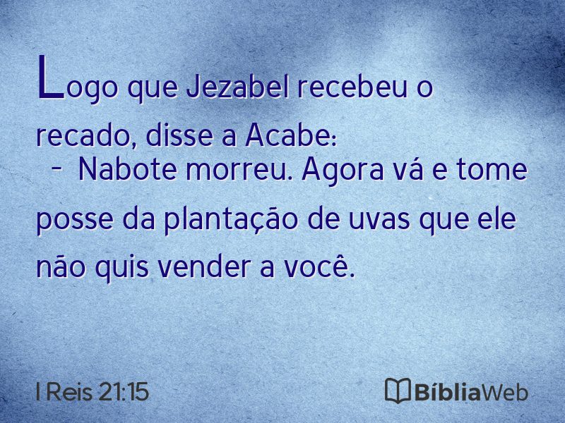 I Reis 21:15 em imagem para compartilhar