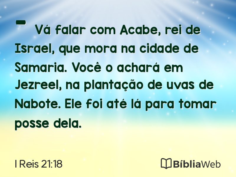I Reis 21:18 em imagem para compartilhar