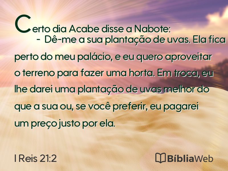 I Reis 21:2 em imagem para compartilhar