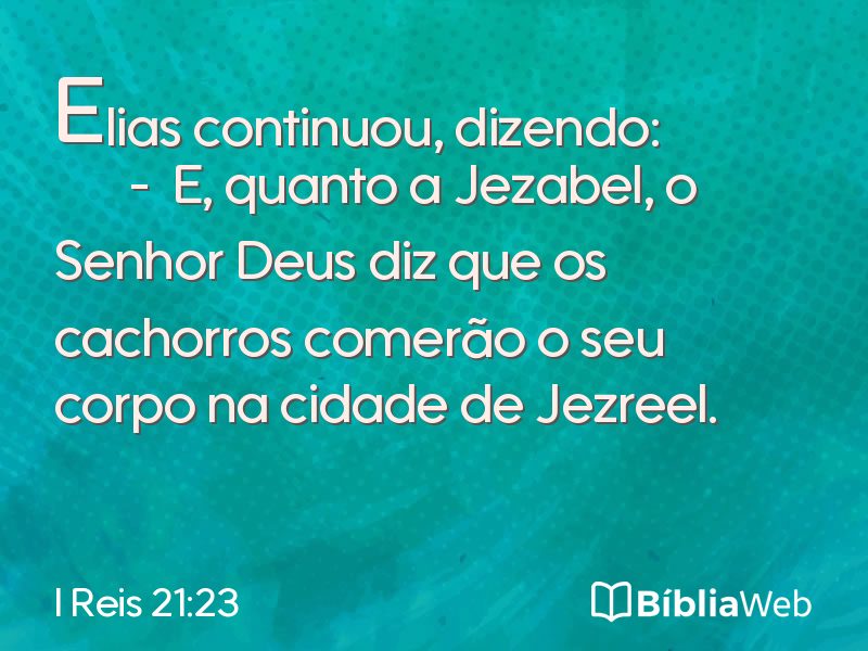 I Reis 21:23 em imagem para compartilhar