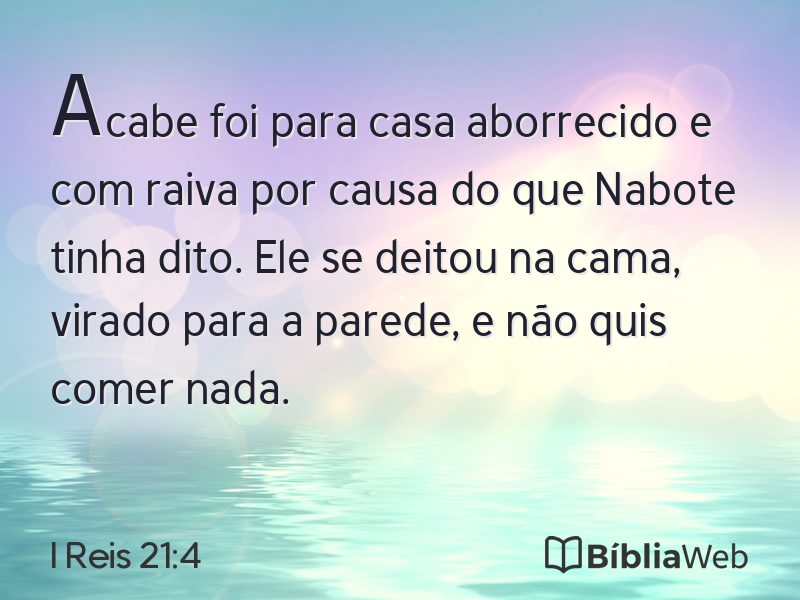 I Reis 21:4 em imagem para compartilhar
