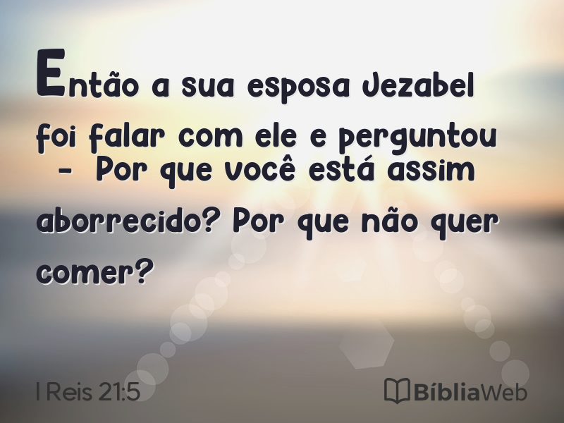 I Reis 21:5 em imagem para compartilhar