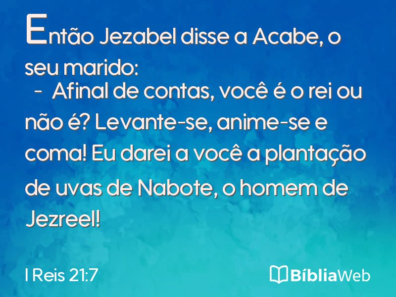 I Reis 21:7 em imagem para compartilhar