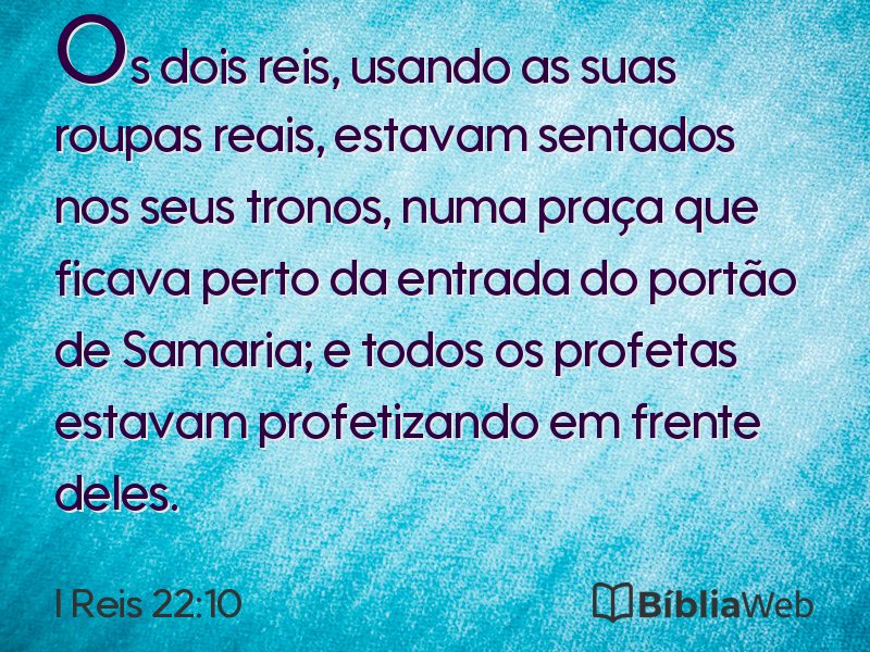 I Reis 22:10 em imagem para compartilhar