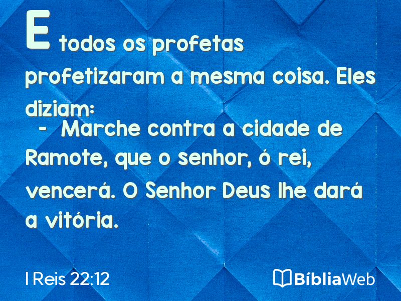 I Reis 22:12 em imagem para compartilhar