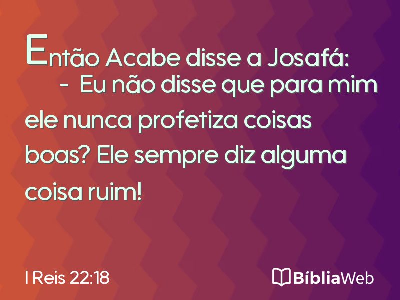 I Reis 22:18 em imagem para compartilhar