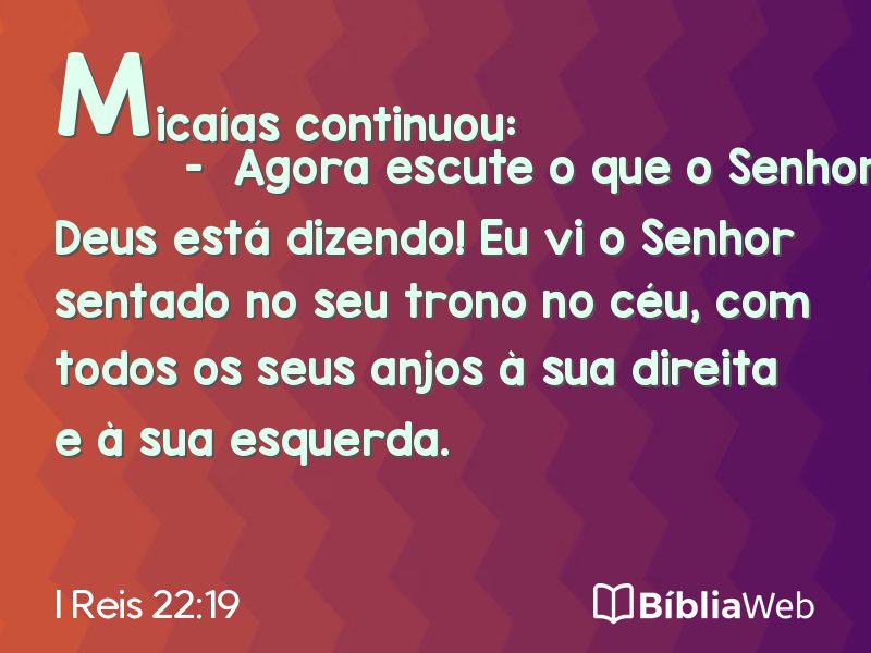 I Reis 22:19 em imagem para compartilhar