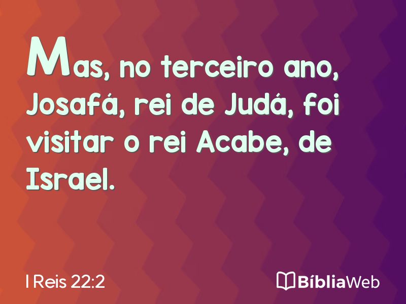 I Reis 22:2 em imagem para compartilhar