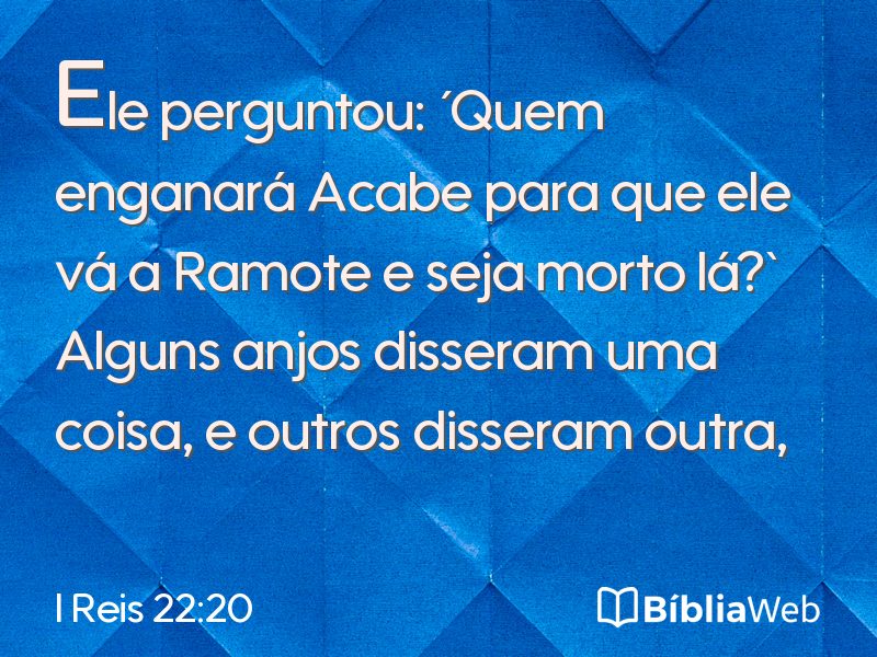 I Reis 22:20 em imagem para compartilhar
