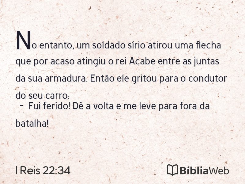I Reis 22:34 em imagem para compartilhar