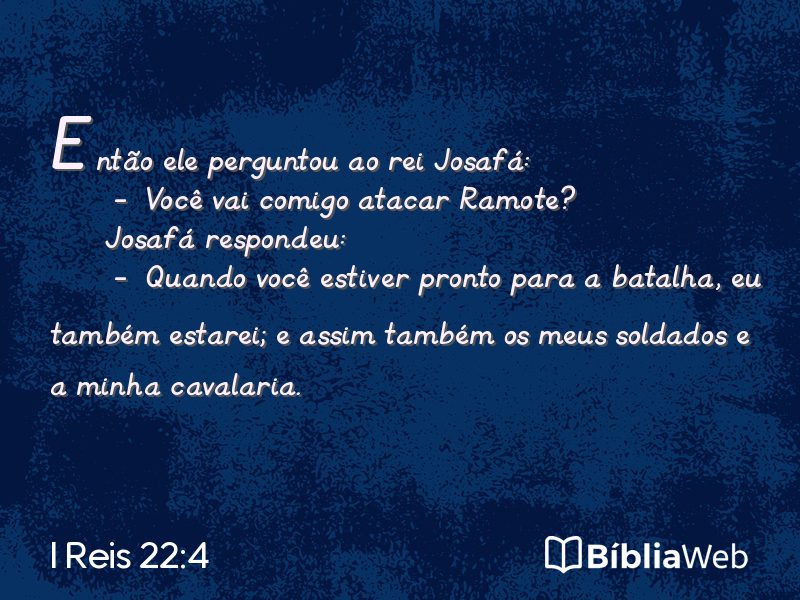 I Reis 22:4 em imagem para compartilhar
