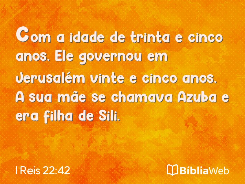 I Reis 22:42 em imagem para compartilhar
