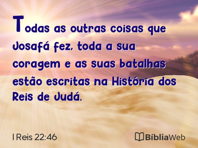 I Reis 22:46 em imagem para compartilhar