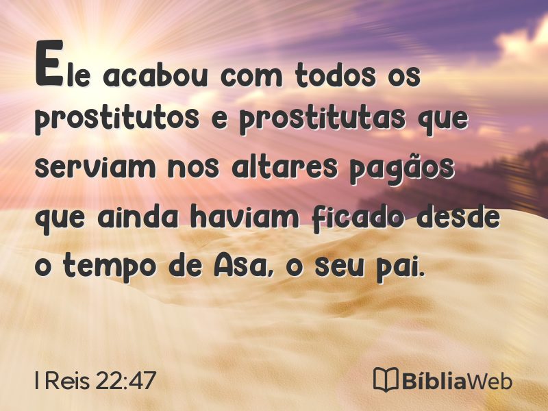 I Reis 22:47 em imagem para compartilhar