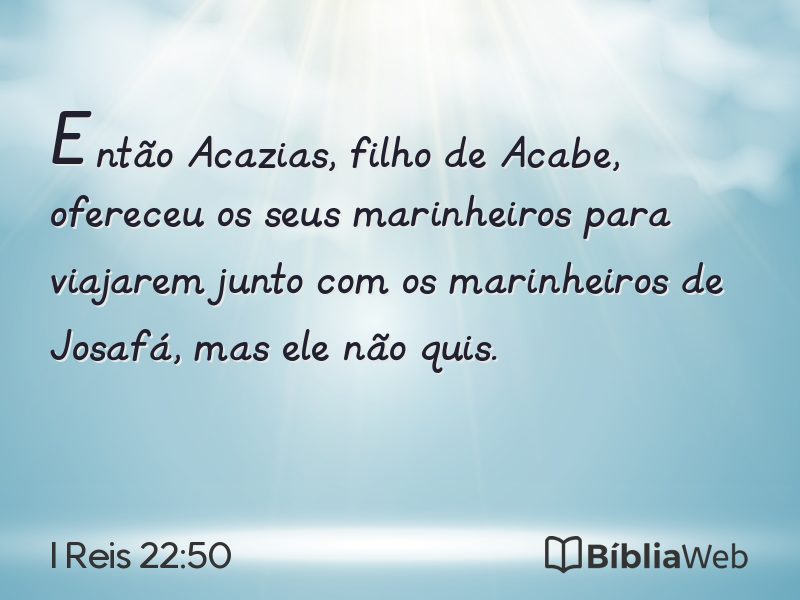 I Reis 22:50 em imagem para compartilhar