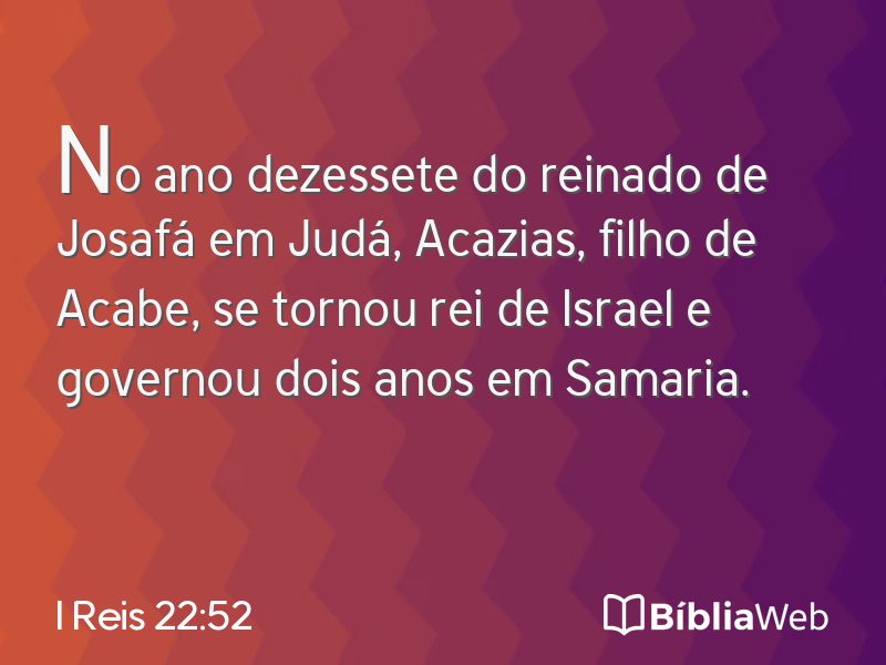 I Reis 22:52 em imagem para compartilhar