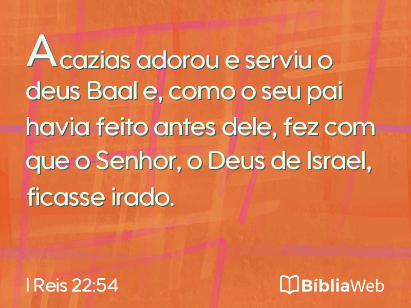 I Reis 22:54 em imagem para compartilhar