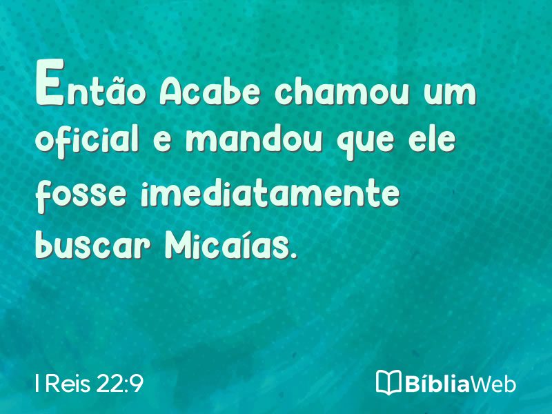 I Reis 22:9 em imagem para compartilhar