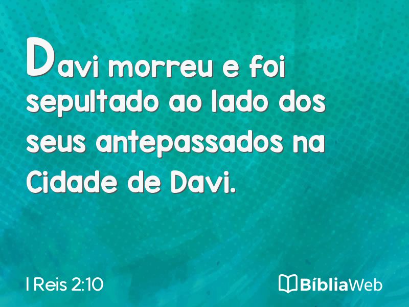 I Reis 2:10 em imagem para compartilhar