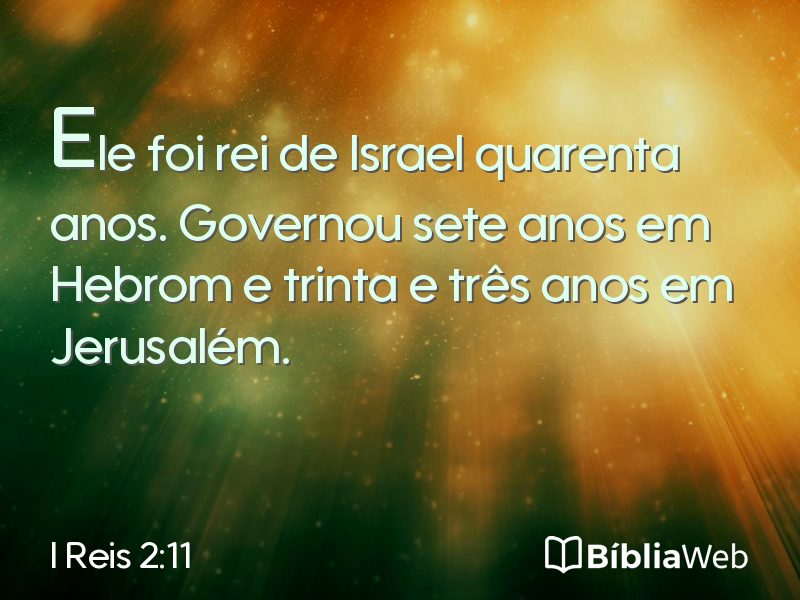 I Reis 2:11 em imagem para compartilhar