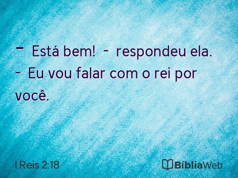 I Reis 2:18 em imagem para compartilhar