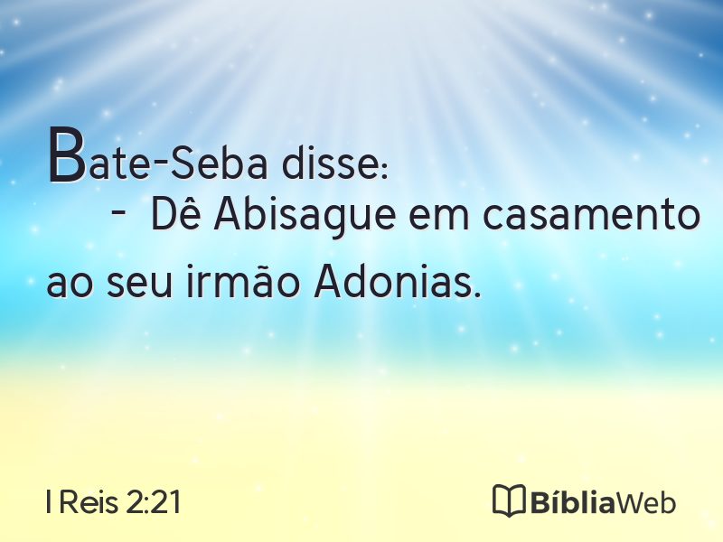 I Reis 2:21 em imagem para compartilhar
