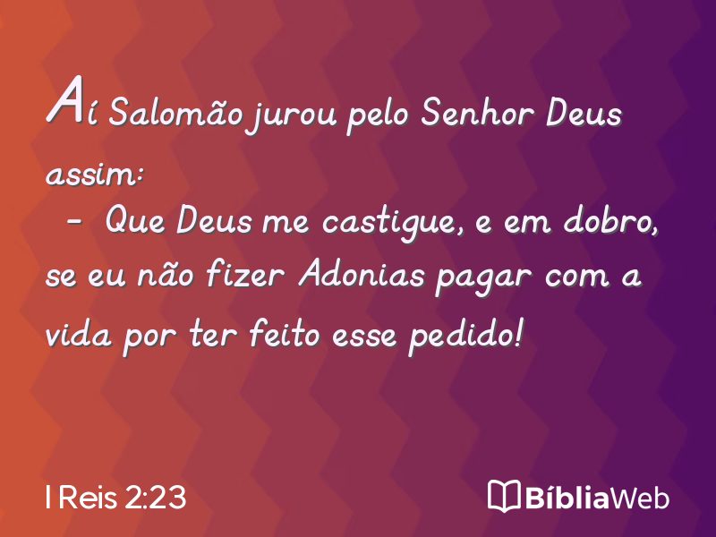 I Reis 2:23 em imagem para compartilhar