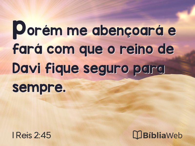 I Reis 2:45 em imagem para compartilhar