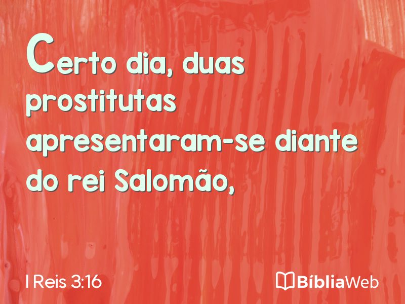 I Reis 3:16 em imagem para compartilhar