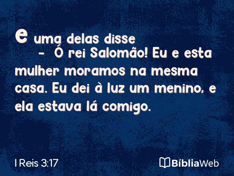 I Reis 3:17 em imagem para compartilhar