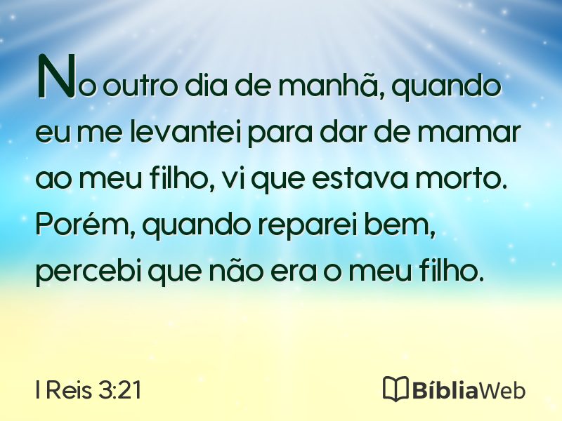 I Reis 3:21 em imagem para compartilhar