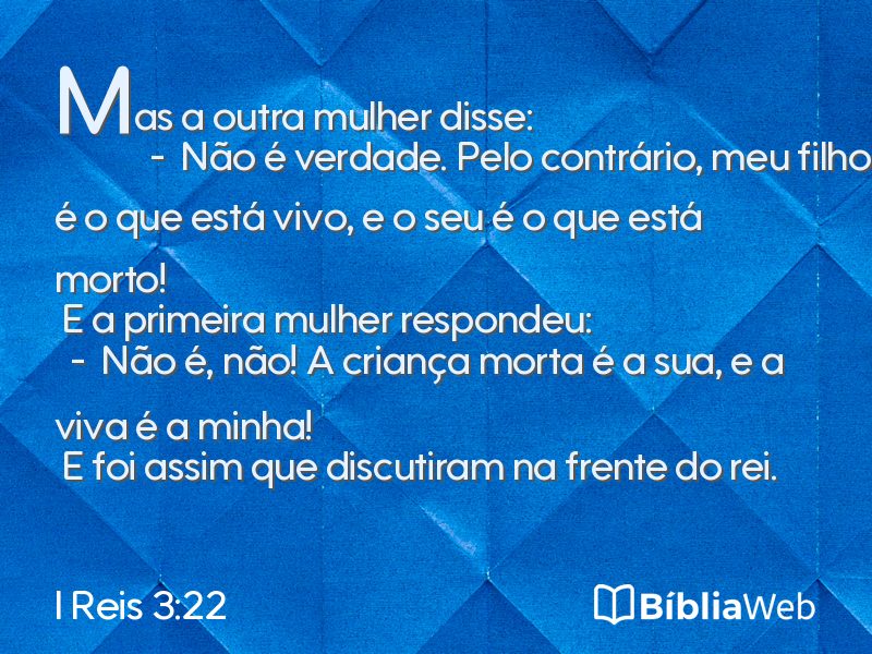 I Reis 3:22 em imagem para compartilhar