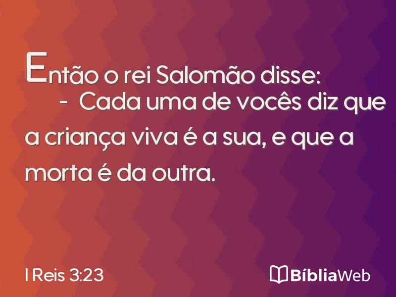 I Reis 3:23 em imagem para compartilhar