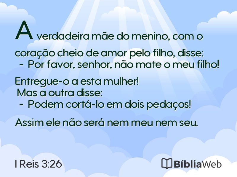 I Reis 3:26 em imagem para compartilhar