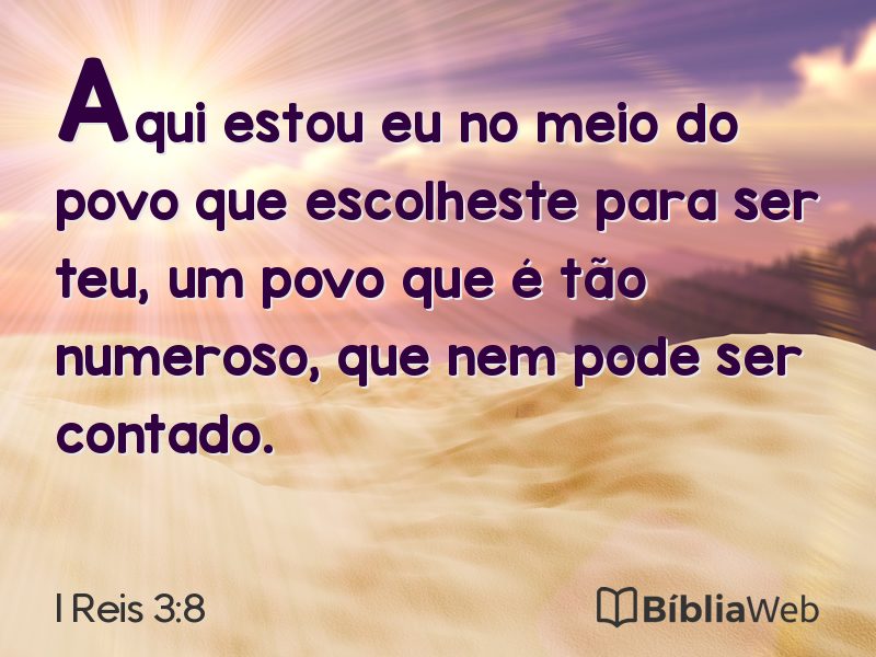 I Reis 3:8 em imagem para compartilhar