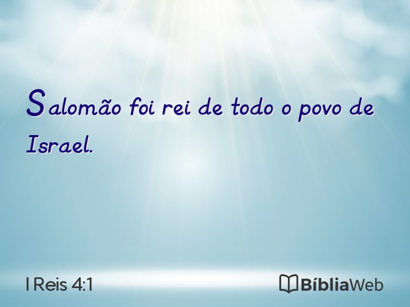 I Reis 4:1 em imagem para compartilhar