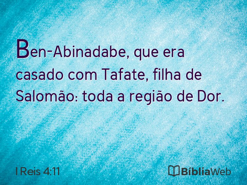 I Reis 4:11 em imagem para compartilhar