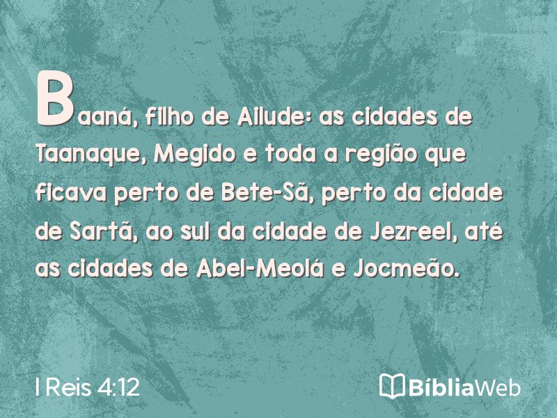 I Reis 4:12 em imagem para compartilhar