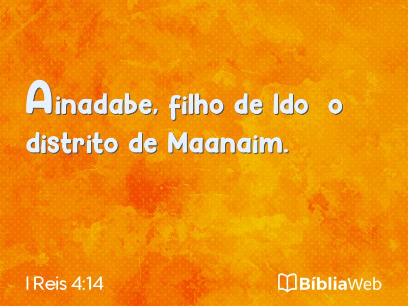 I Reis 4:14 em imagem para compartilhar