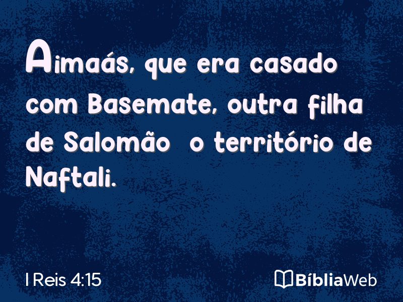 I Reis 4:15 em imagem para compartilhar