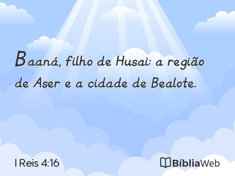 I Reis 4:16 em imagem para compartilhar