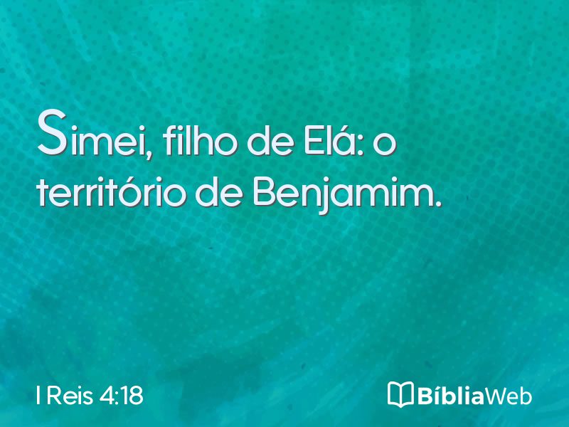 I Reis 4:18 em imagem para compartilhar