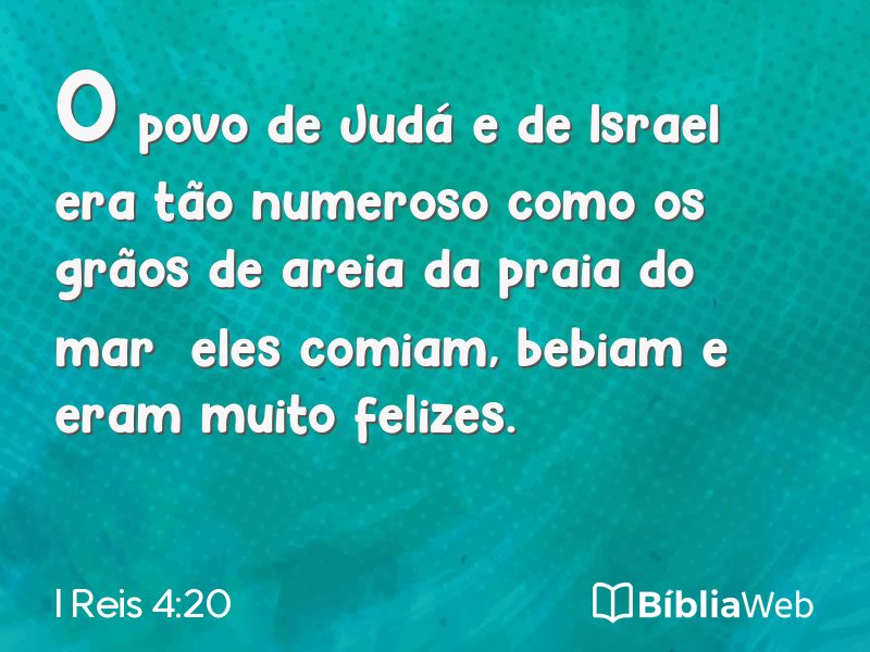 I Reis 4:20 em imagem para compartilhar